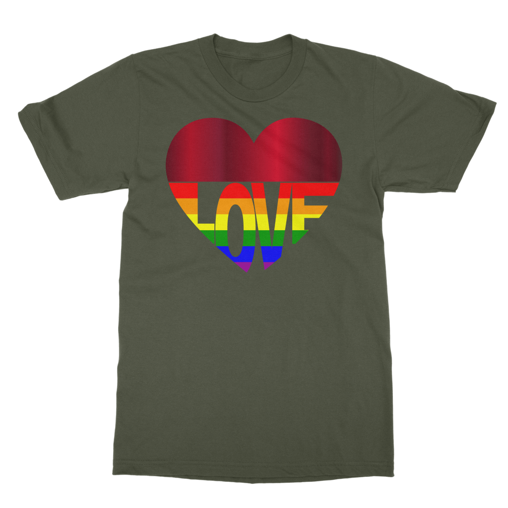 65 MCMLXV LGBT Rainbow Flag Love Heart 65 MCMLXV Rainbow Love Heart T-Shirt Dress - 65mcmlxv