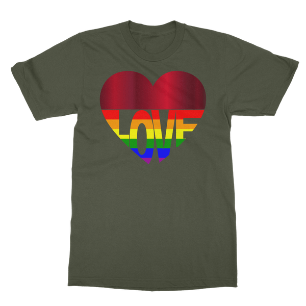 65 MCMLXV LGBT Rainbow Flag Love Heart 65 MCMLXV Rainbow Love Heart T-Shirt Dress - 65mcmlxv