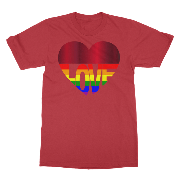 65 MCMLXV LGBT Rainbow Flag Love Heart 65 MCMLXV Rainbow Love Heart T-Shirt Dress - 65mcmlxv
