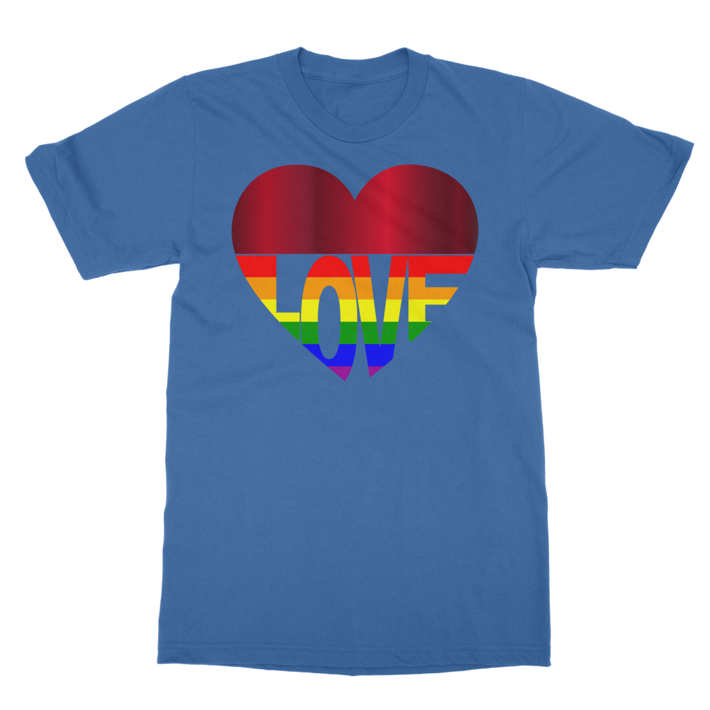 65 MCMLXV LGBT Rainbow Flag Love Heart 65 MCMLXV Rainbow Love Heart T-Shirt Dress - 65mcmlxv