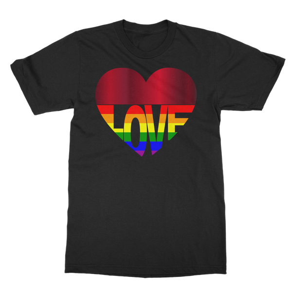 65 MCMLXV LGBT Rainbow Flag Love Heart 65 MCMLXV Rainbow Love Heart T-Shirt Dress - 65mcmlxv