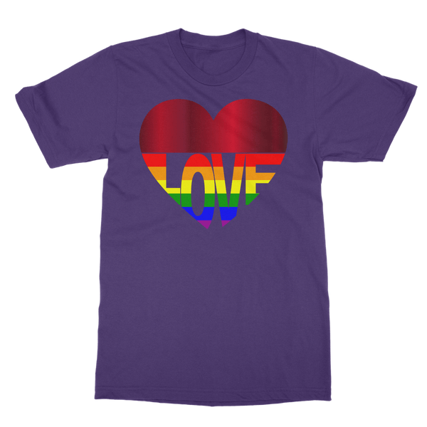 65 MCMLXV LGBT Rainbow Flag Love Heart 65 MCMLXV Rainbow Love Heart T-Shirt Dress - 65mcmlxv