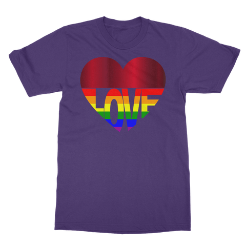 65 MCMLXV LGBT Rainbow Flag Love Heart 65 MCMLXV Rainbow Love Heart T-Shirt Dress - 65mcmlxv