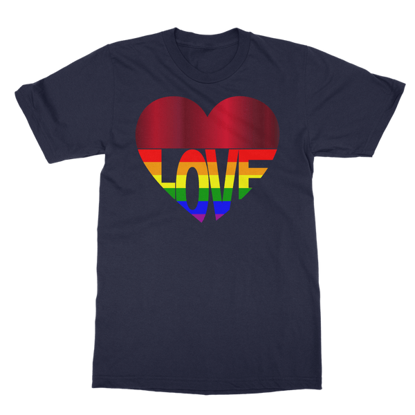 65 MCMLXV LGBT Rainbow Flag Love Heart 65 MCMLXV Rainbow Love Heart T-Shirt Dress - 65mcmlxv