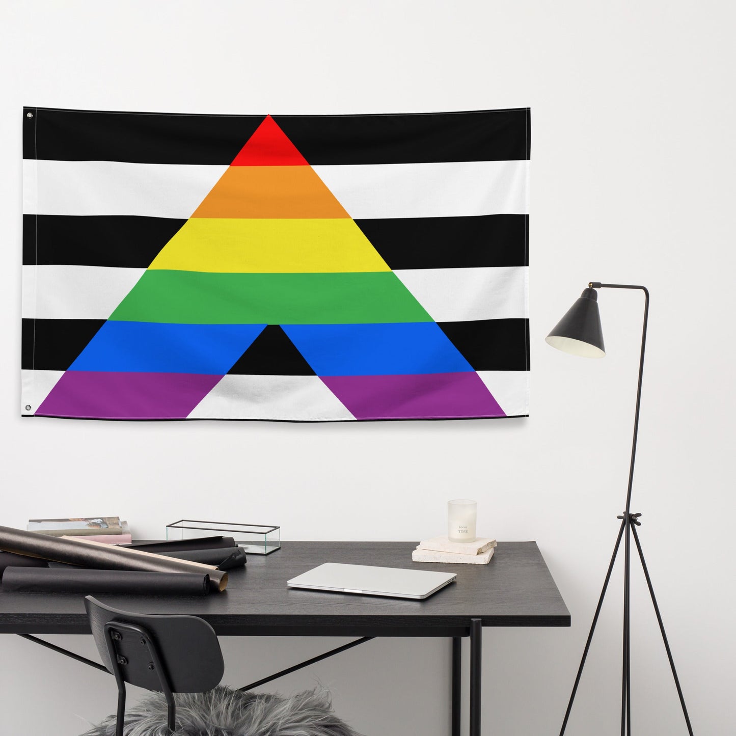 65 MCMLXV LGBT Straight Ally Flag 34.5 x 56 Wall Hanging - 65mcmlxv