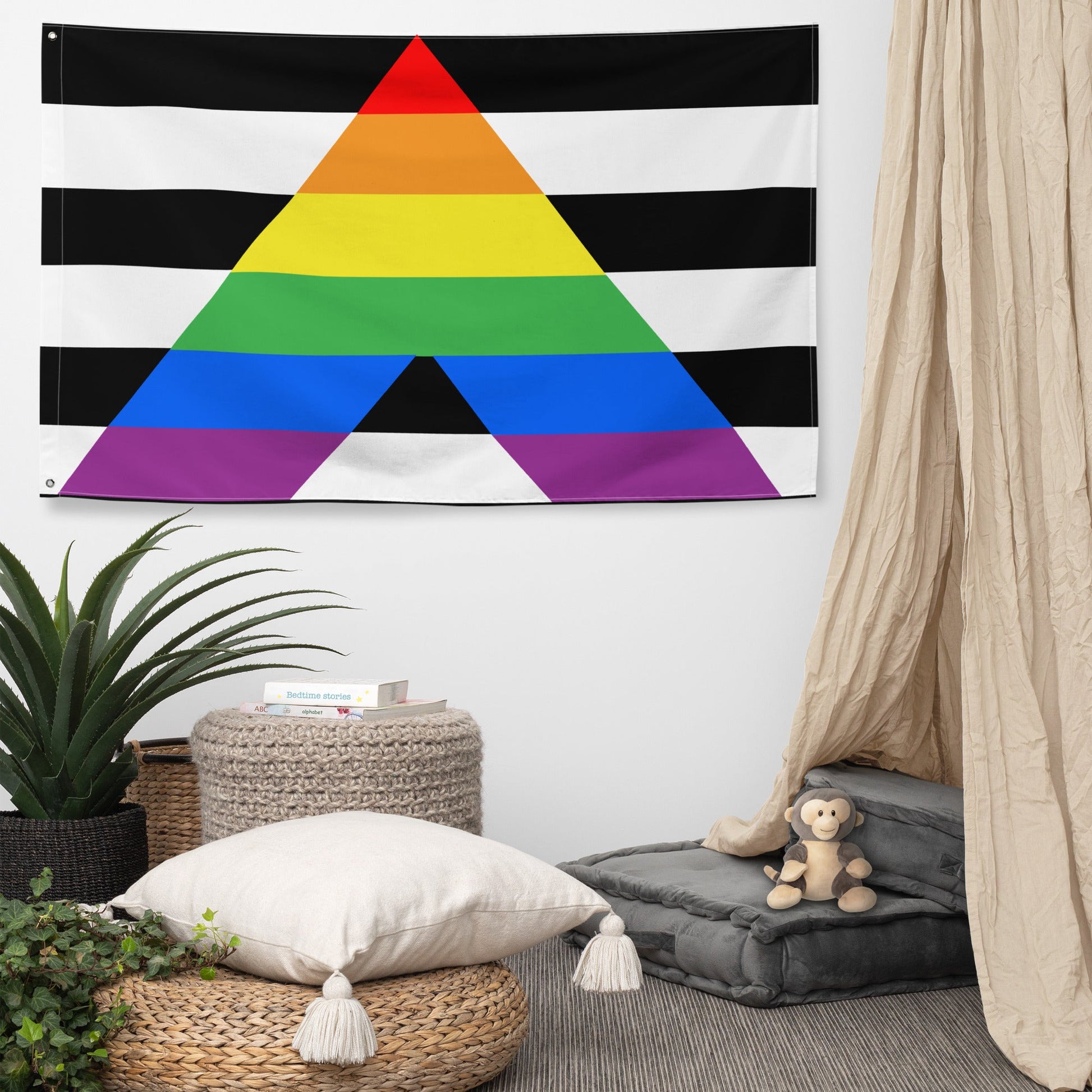 65 MCMLXV LGBT Straight Ally Flag 34.5 x 56 Wall Hanging - 65mcmlxv