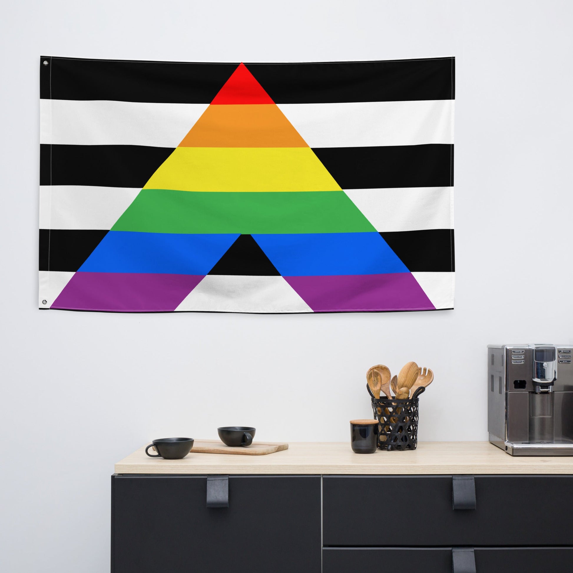 65 MCMLXV LGBT Straight Ally Flag 34.5 x 56 Wall Hanging - 65mcmlxv