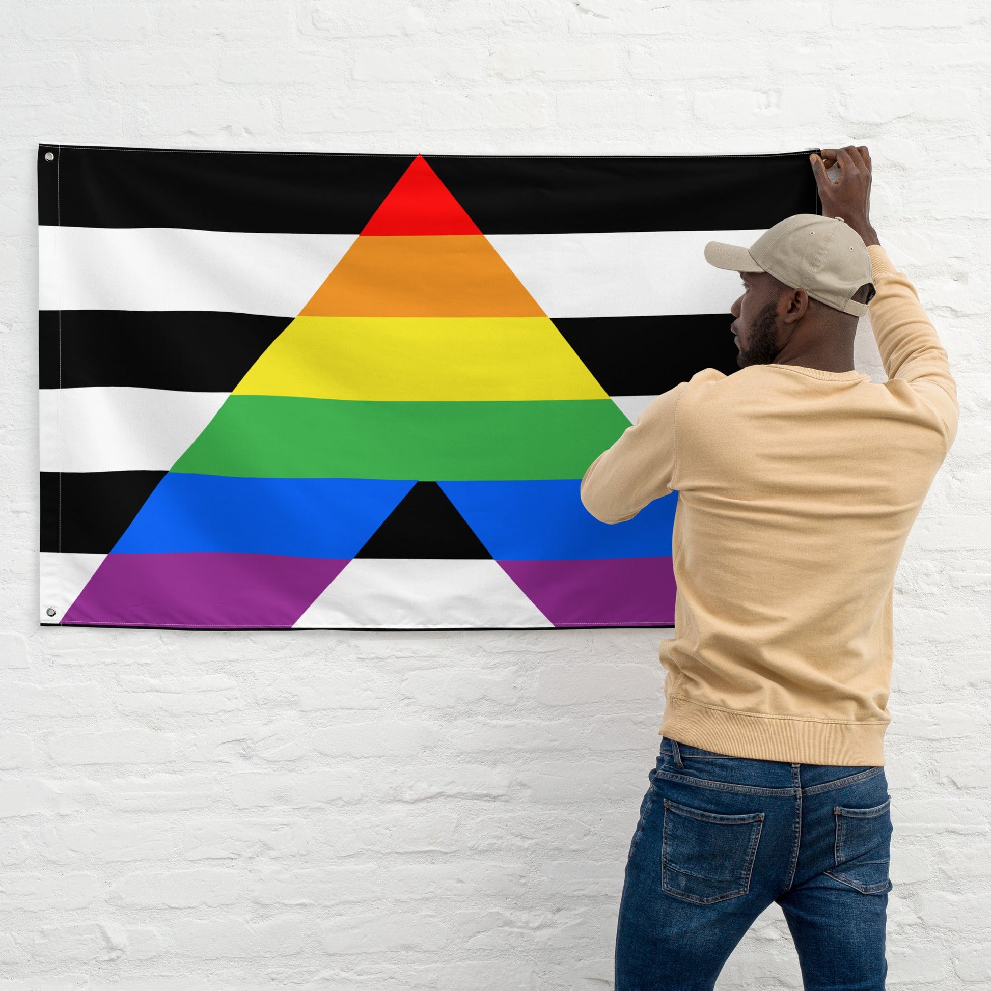 65 MCMLXV LGBT Straight Ally Flag 34.5 x 56 Wall Hanging - 65mcmlxv