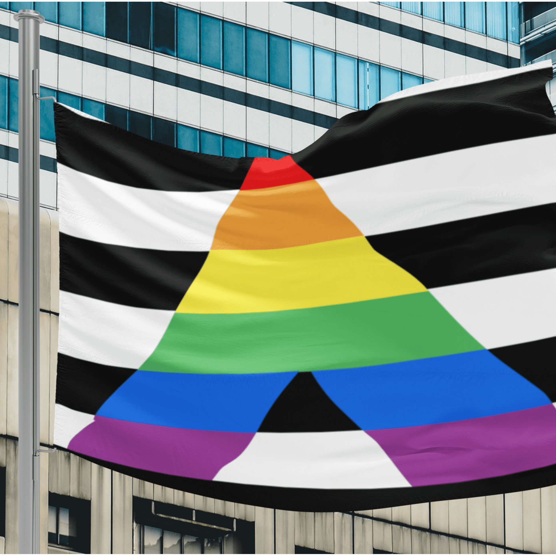 65 MCMLXV LGBT Straight Ally Flag 34.5 x 56 Wall Hanging - 65mcmlxv