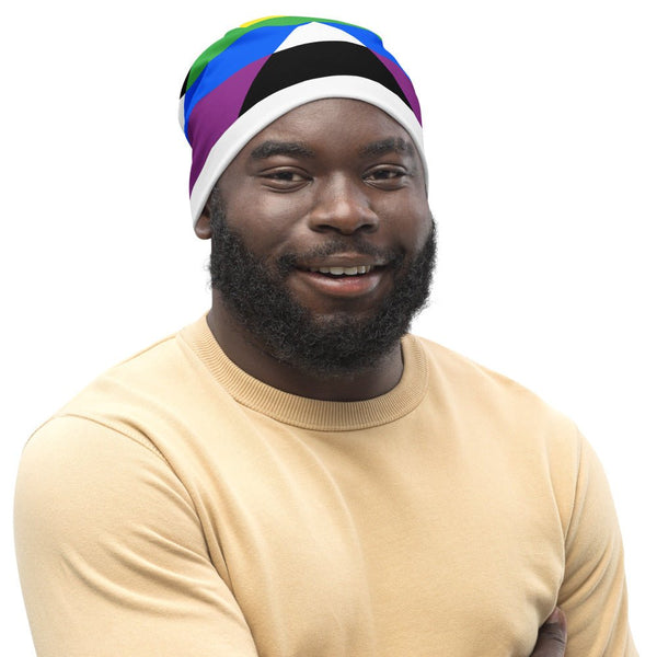 65 MCMLXV LGBT Straight Ally Flag Print Beanie Skullcap - 65mcmlxv
