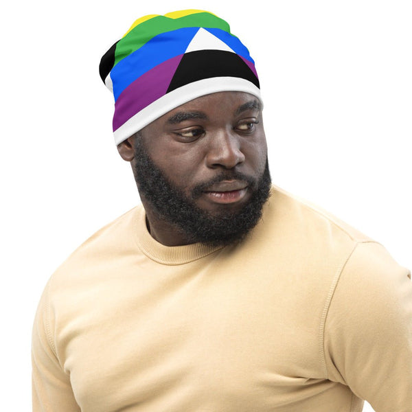 65 MCMLXV LGBT Straight Ally Flag Print Beanie Skullcap - 65mcmlxv
