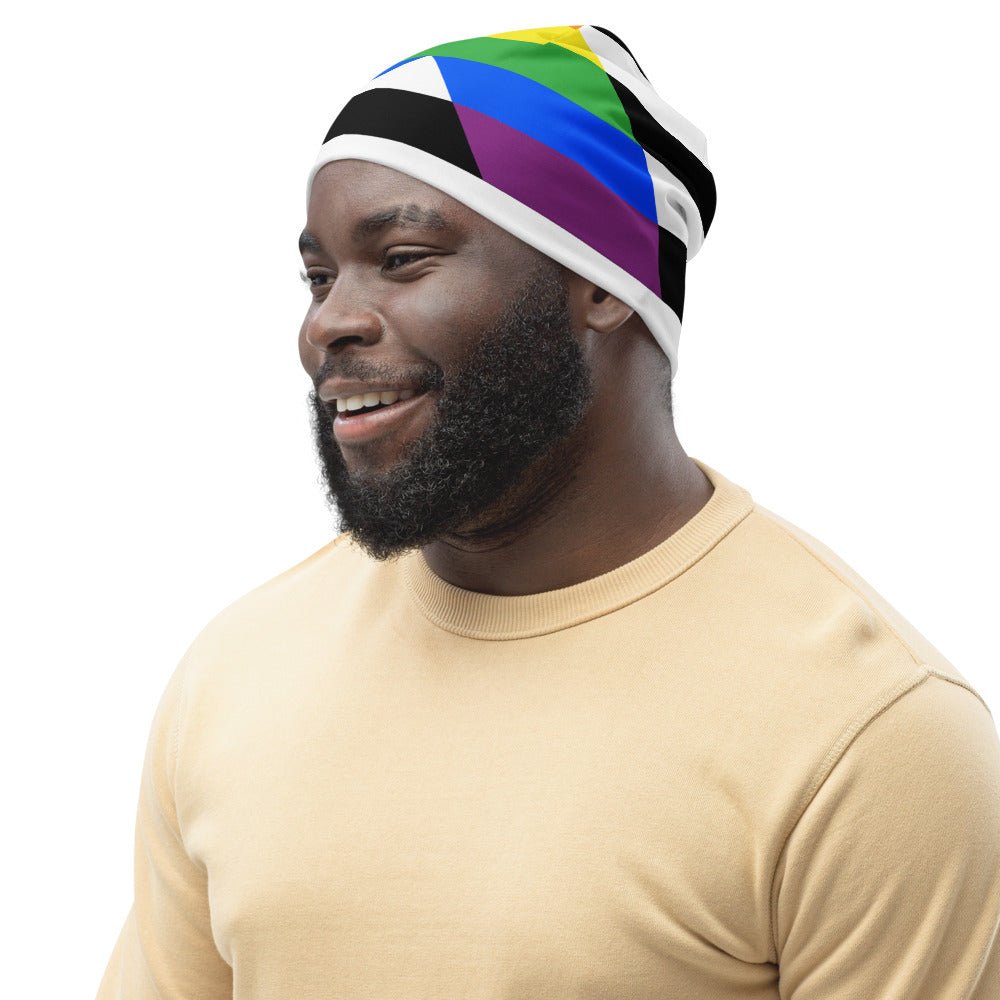 65 MCMLXV LGBT Straight Ally Flag Print Beanie Skullcap - 65mcmlxv