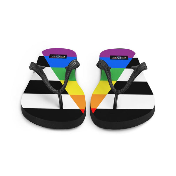 65 MCMLXV LGBT Straight Ally Flag Print Flip - Flops - 65mcmlxv