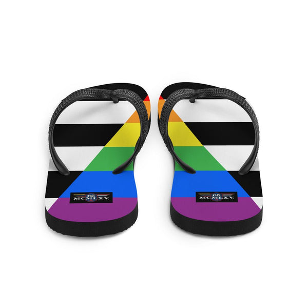 65 MCMLXV LGBT Straight Ally Flag Print Flip - Flops - 65mcmlxv
