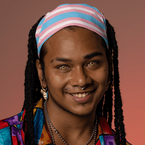 65 MCMLXV LGBT Transgender Pride Flag Bandana 19.5x19.5 - 65mcmlxv