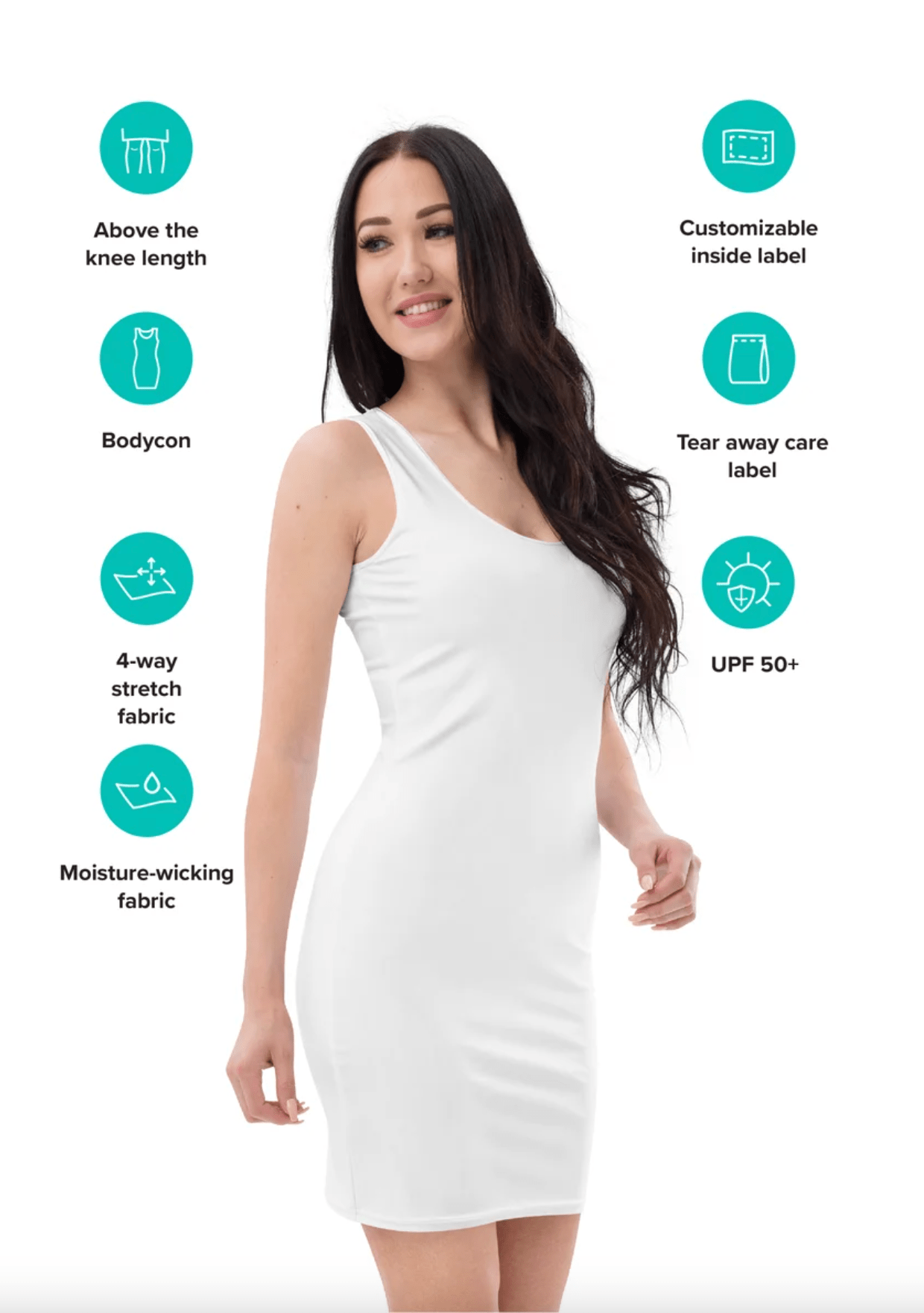 65 MCMLXV LGBT Transgender Pride Flag Print Bodycon Dress - 65mcmlxv