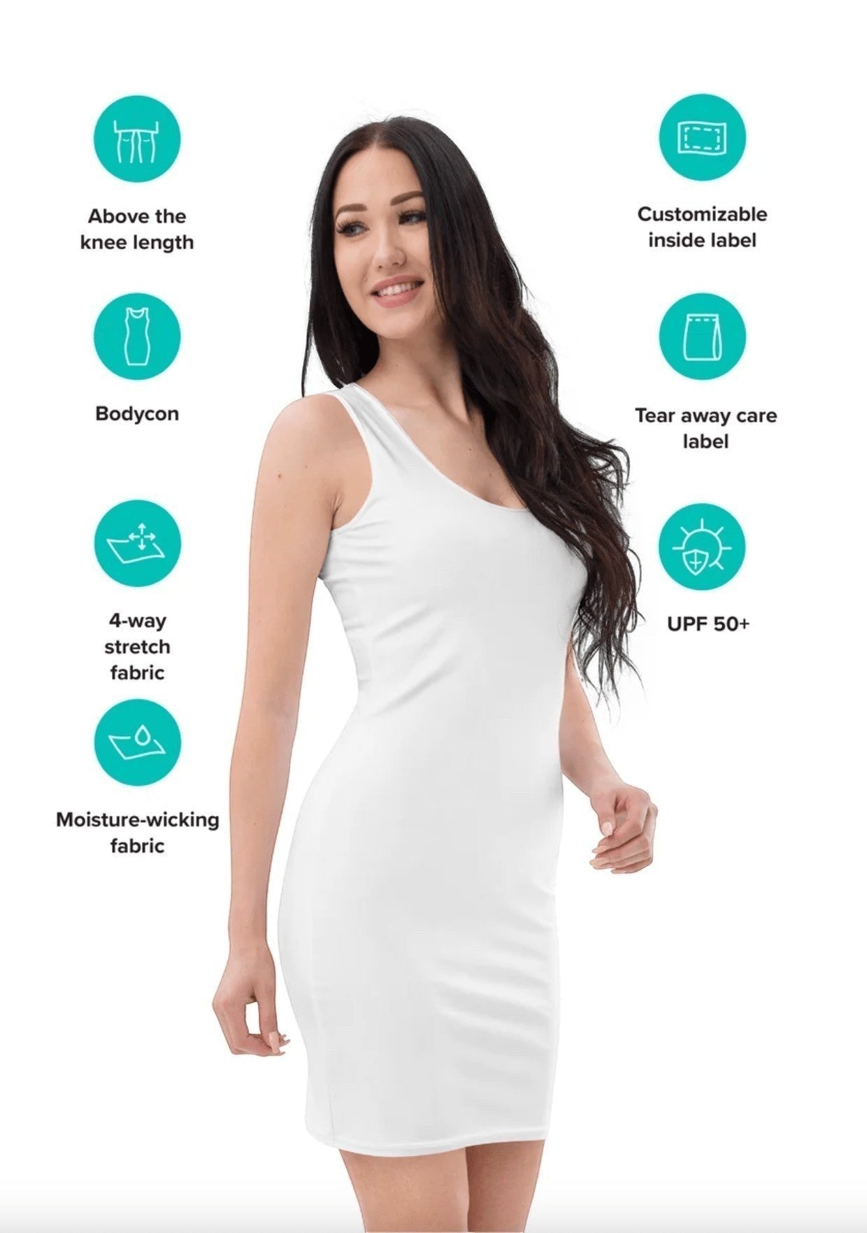 65 MCMLXV LGBT Transgender Pride Flag Print Bodycon Dress - 65mcmlxv