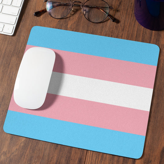 65 MCMLXV LGBT Transgender Pride Flag Print Mouse Pad (Rectangle) - 65mcmlxv