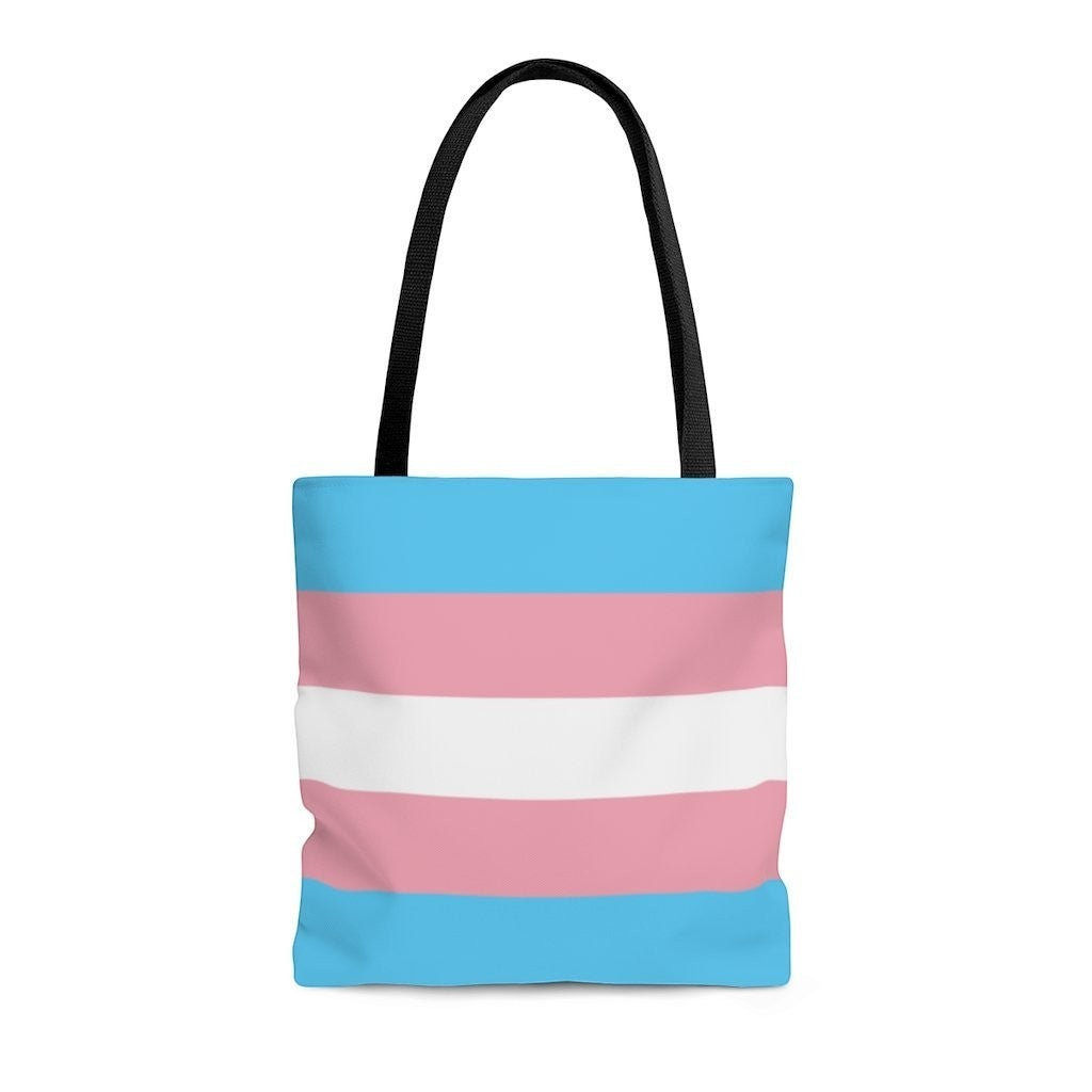 65 MCMLXV LGBT Transgender Pride Flag Print Tote Bag - 65mcmlxv
