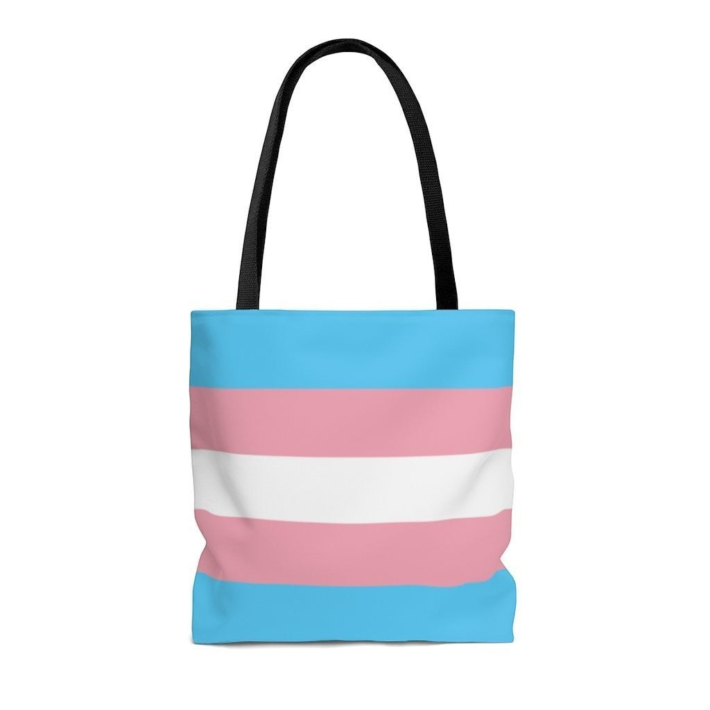 65 MCMLXV LGBT Transgender Pride Flag Print Tote Bag - 65mcmlxv