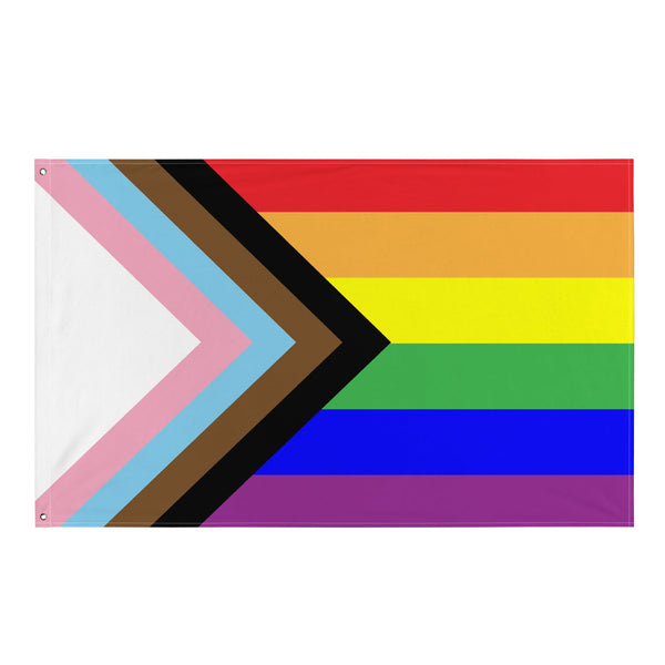 65 MCMLXV LGBTQIA Pride Progress Flag 34.5 x 56 Wall Hanging - 65mcmlxv