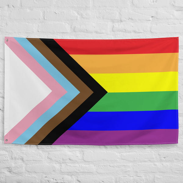 65 MCMLXV LGBTQIA Pride Progress Flag 34.5 x 56 Wall Hanging - 65mcmlxv