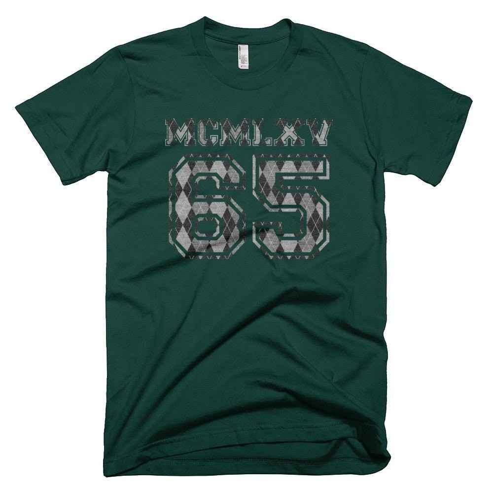 65 MCMLXV Men's Argyle Varsity Logo Graphic T-Shirt