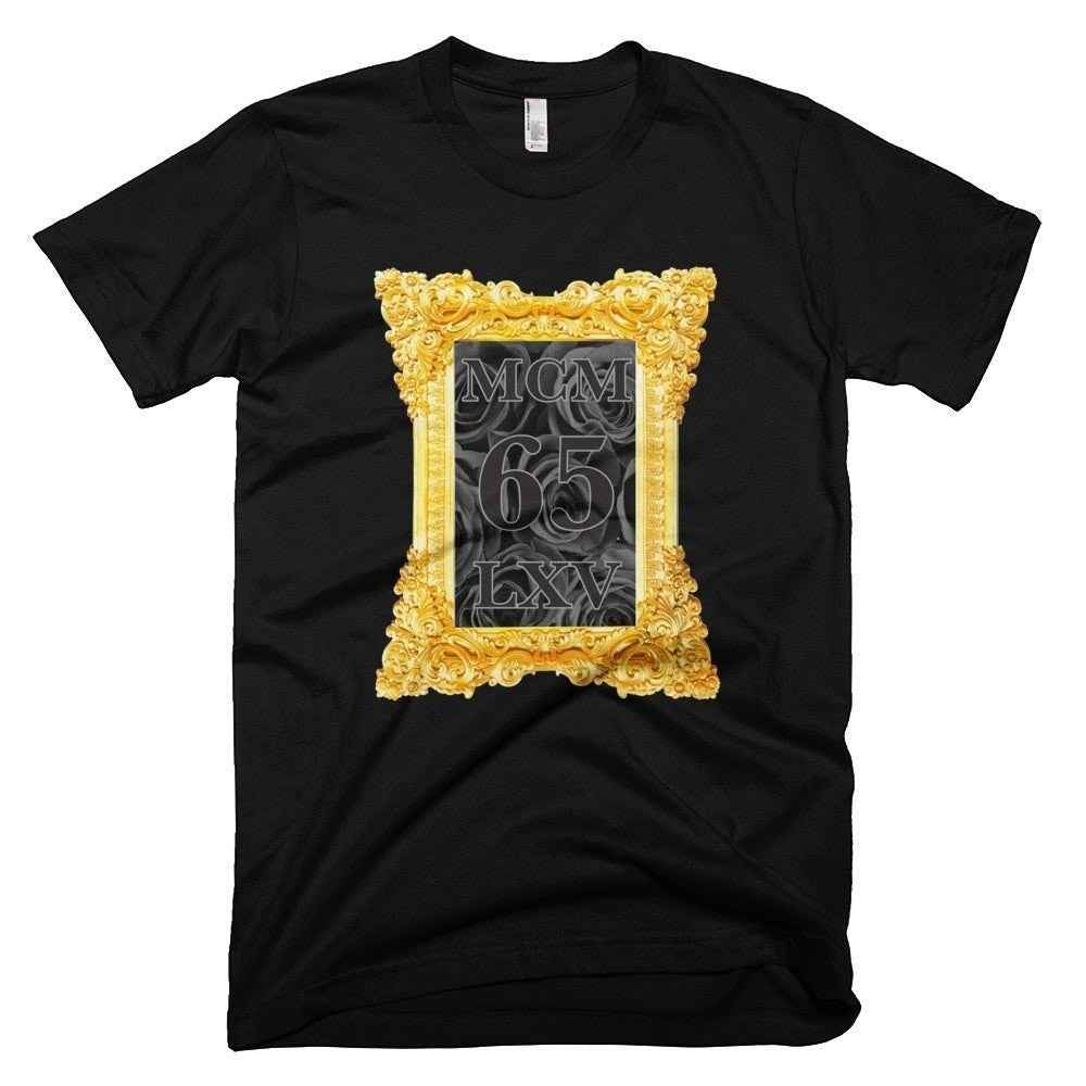 65 MCMLXV Men's Framed Black Roses Graphic T-Shirt