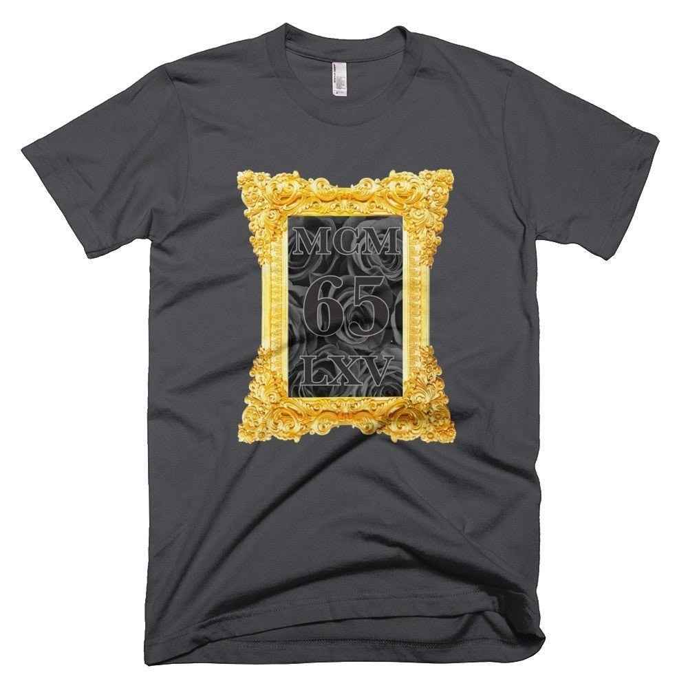 65 MCMLXV Men's Framed Black Roses Graphic T-Shirt