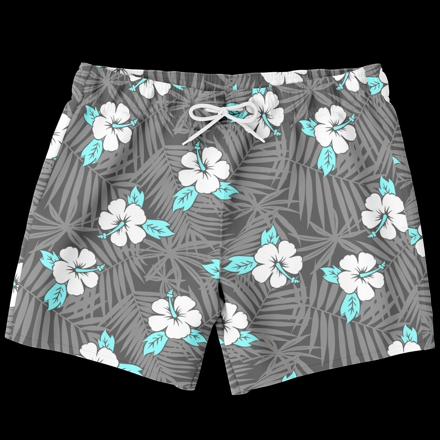 65 MCMLXV Men's Hibiscus Tropical Print Swim Trunk - 65mcmlxv