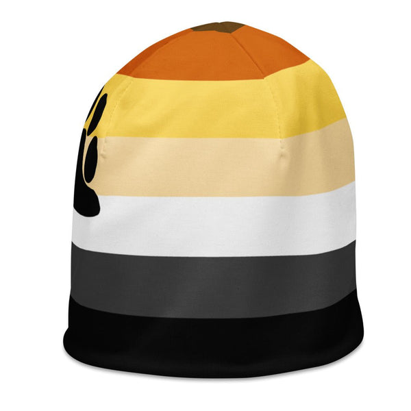 65 MCMLXV Mens LGBT Bear Pride Flag Print Knit Beanie Skullcap - 65mcmlxv