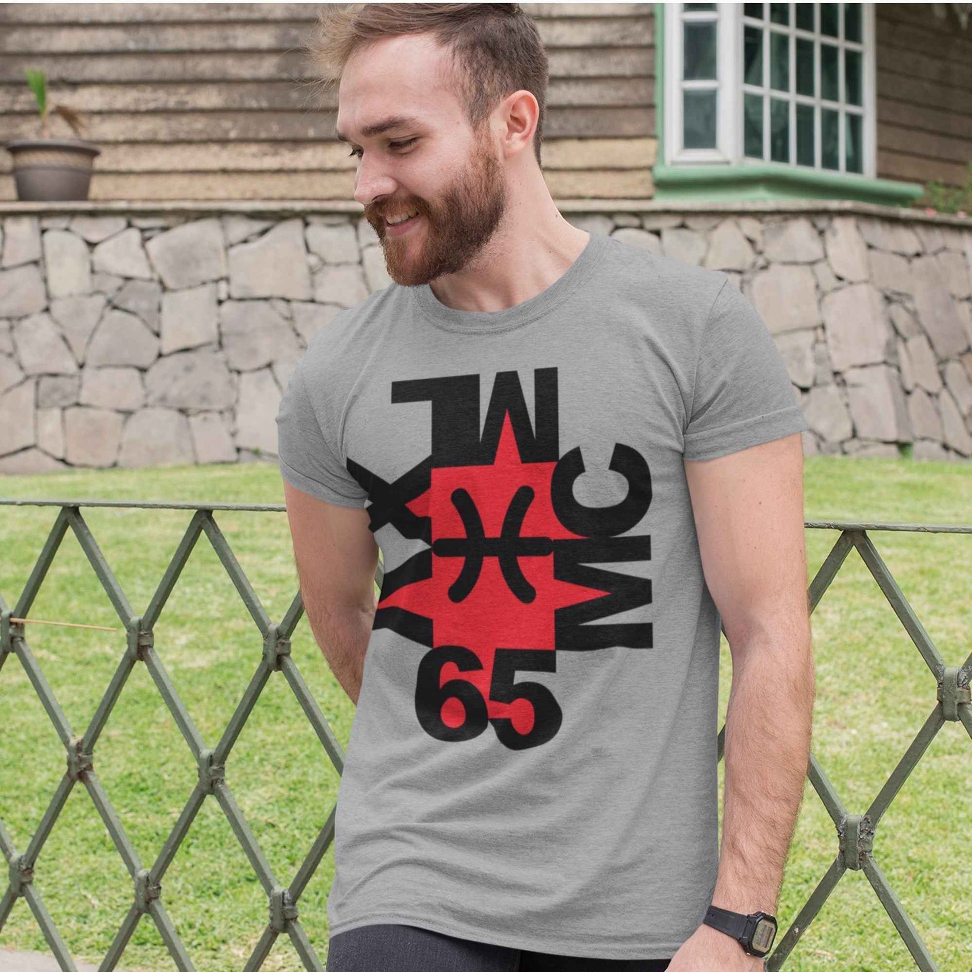 65 MCMLXV Men's Modern Art Graphic Logo T-Shirt