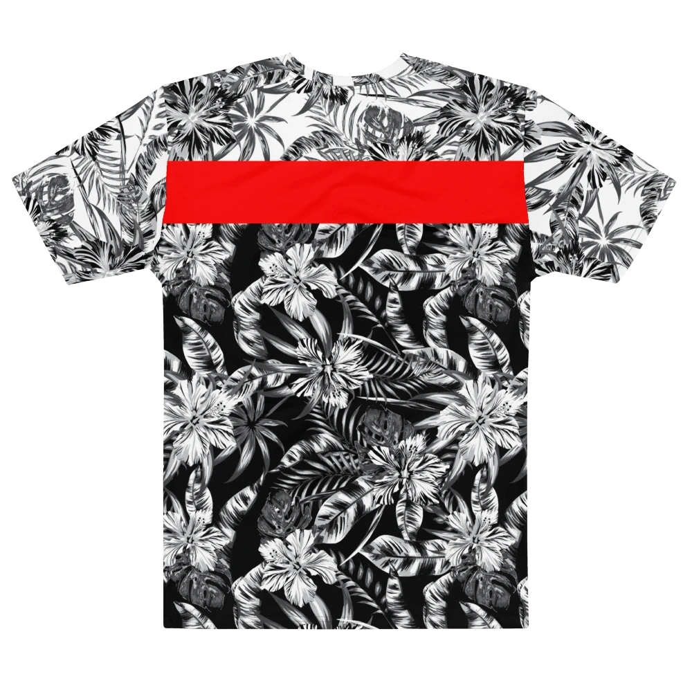 65 MCMLXV Men's Positive/Negative Tropical Floral Print T-Shirt