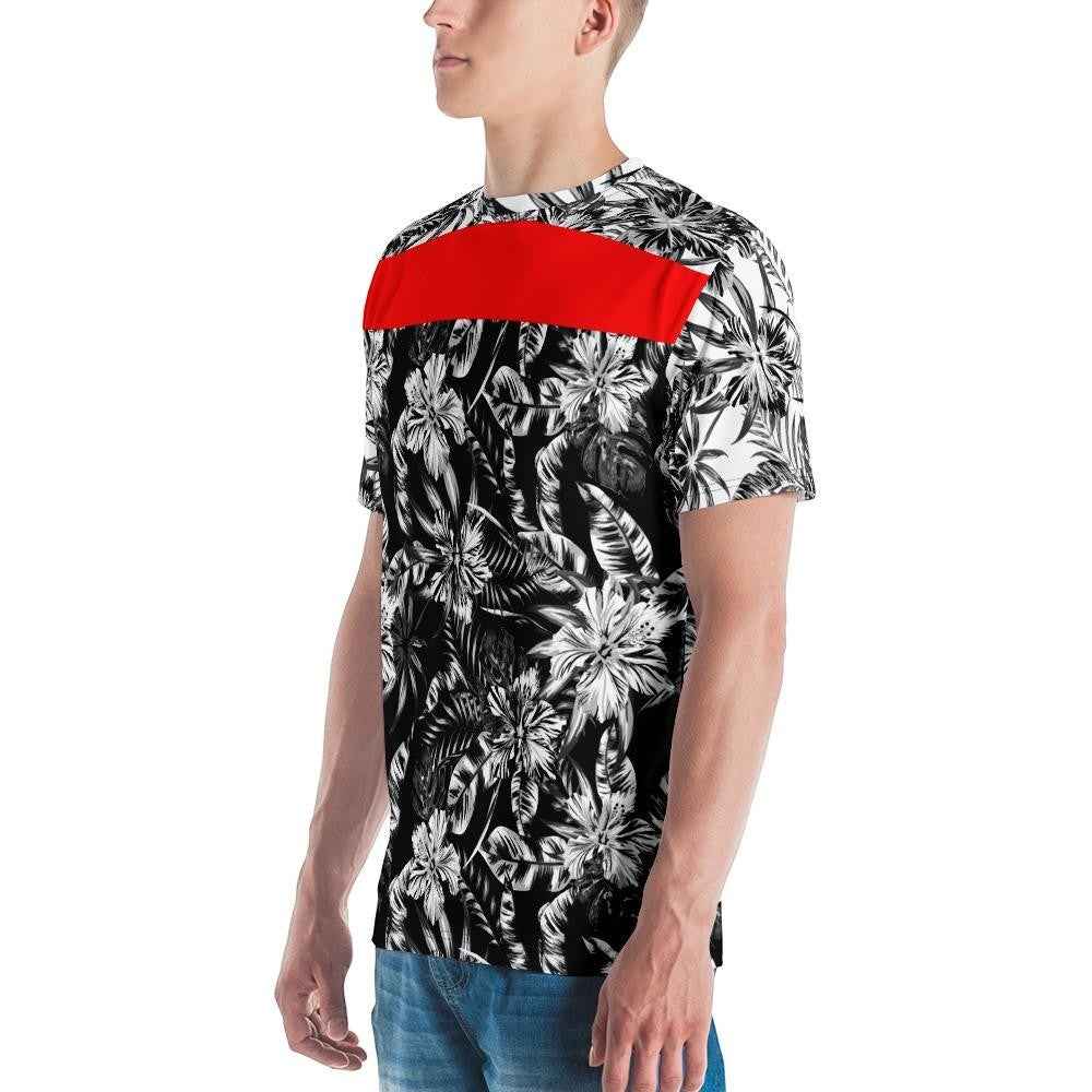 65 MCMLXV Men's Positive/Negative Tropical Floral Print T-Shirt