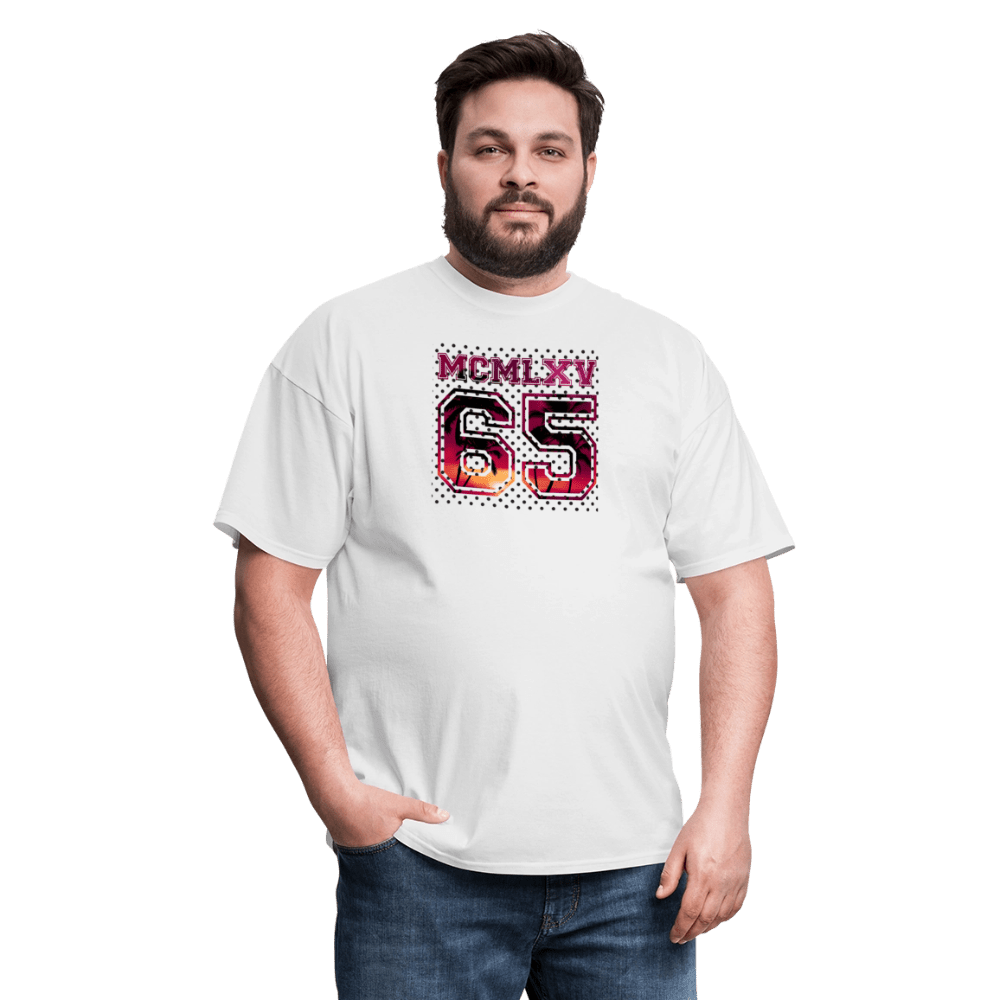 65 MCMLXV Men's Surf Sunset Varsity Logo Graphic T-Shirt - 65mcmlxv