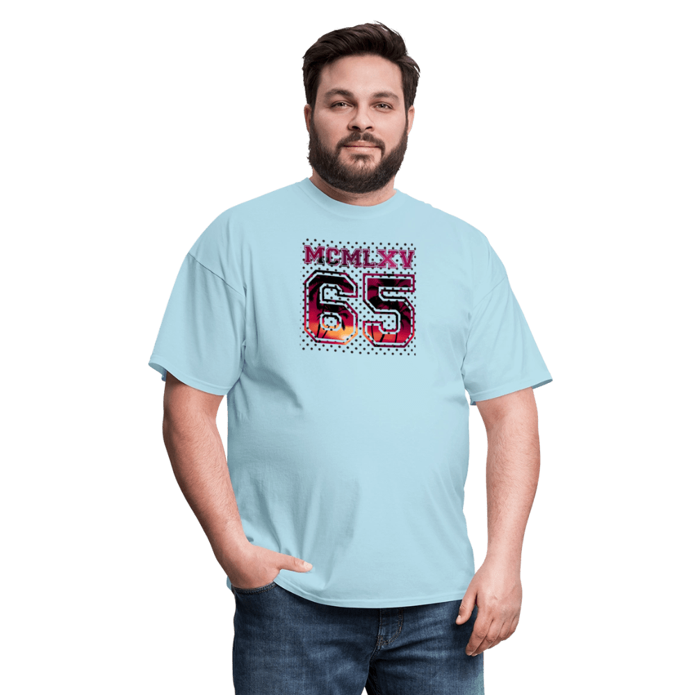 65 MCMLXV Men's Surf Sunset Varsity Logo Graphic T-Shirt - 65mcmlxv
