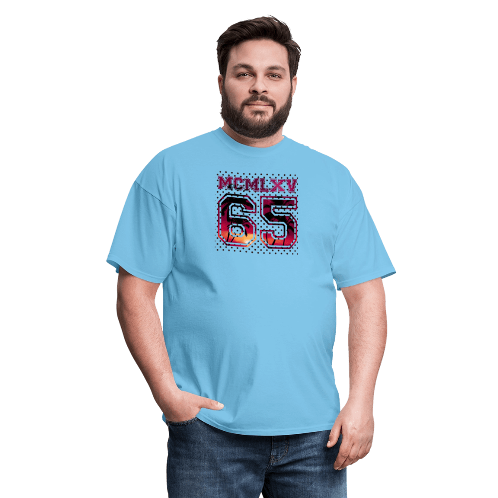 65 MCMLXV Men's Surf Sunset Varsity Logo Graphic T-Shirt - 65mcmlxv