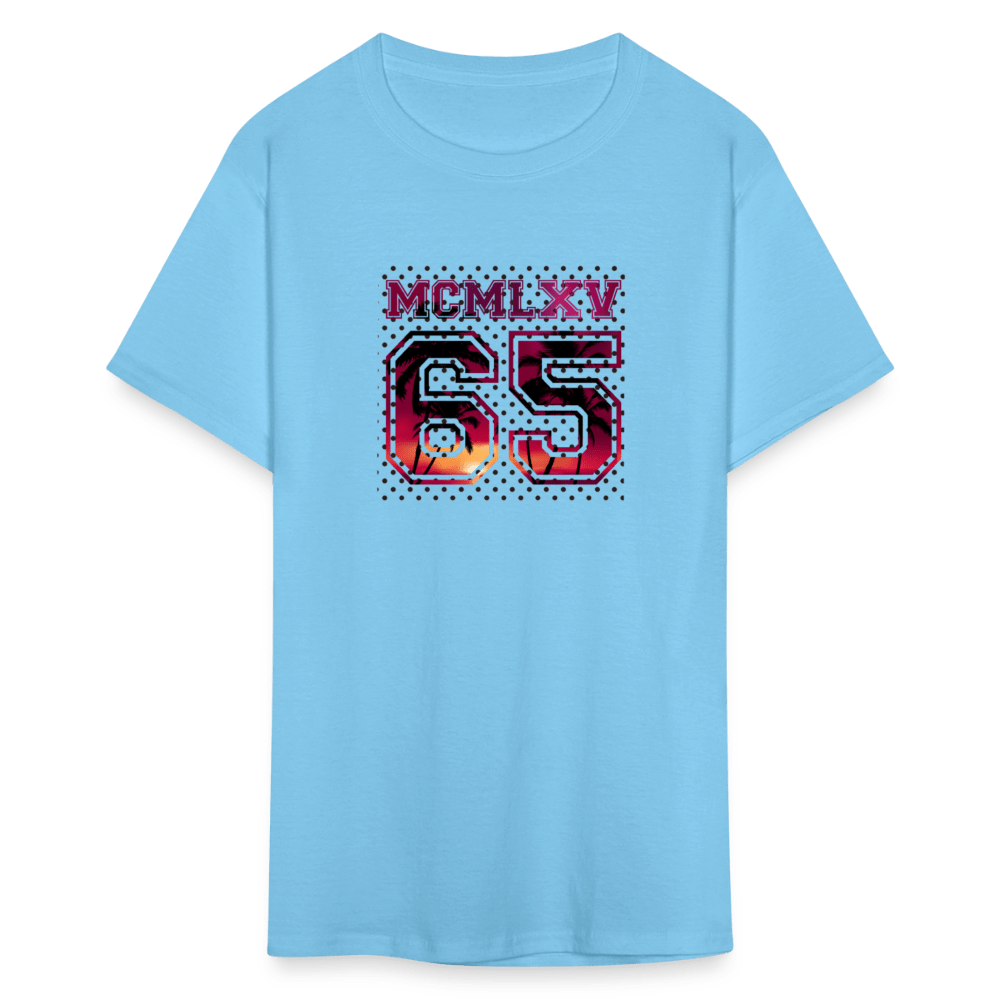 65 MCMLXV Men's Surf Sunset Varsity Logo Graphic T-Shirt - 65mcmlxv