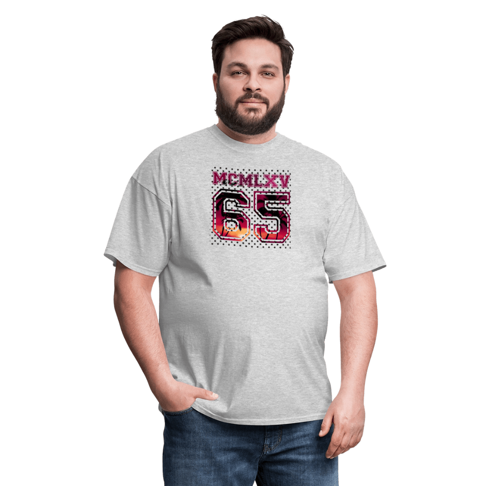 65 MCMLXV Men's Surf Sunset Varsity Logo Graphic T-Shirt - 65mcmlxv