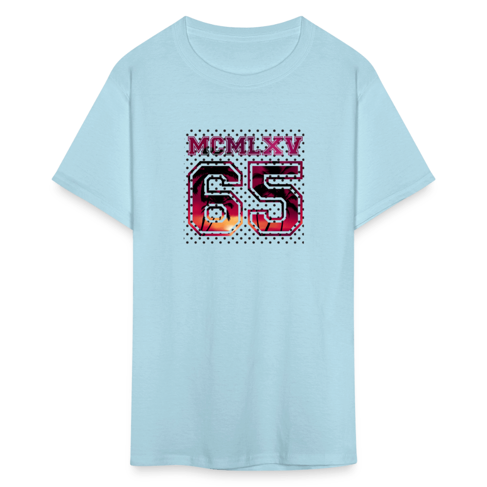 65 MCMLXV Men's Surf Sunset Varsity Logo Graphic T-Shirt - 65mcmlxv