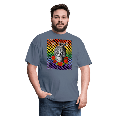 65 MCMLXV Men's Til Death Rainbow Checkerboard Skull T-Shirt - 65mcmlxv