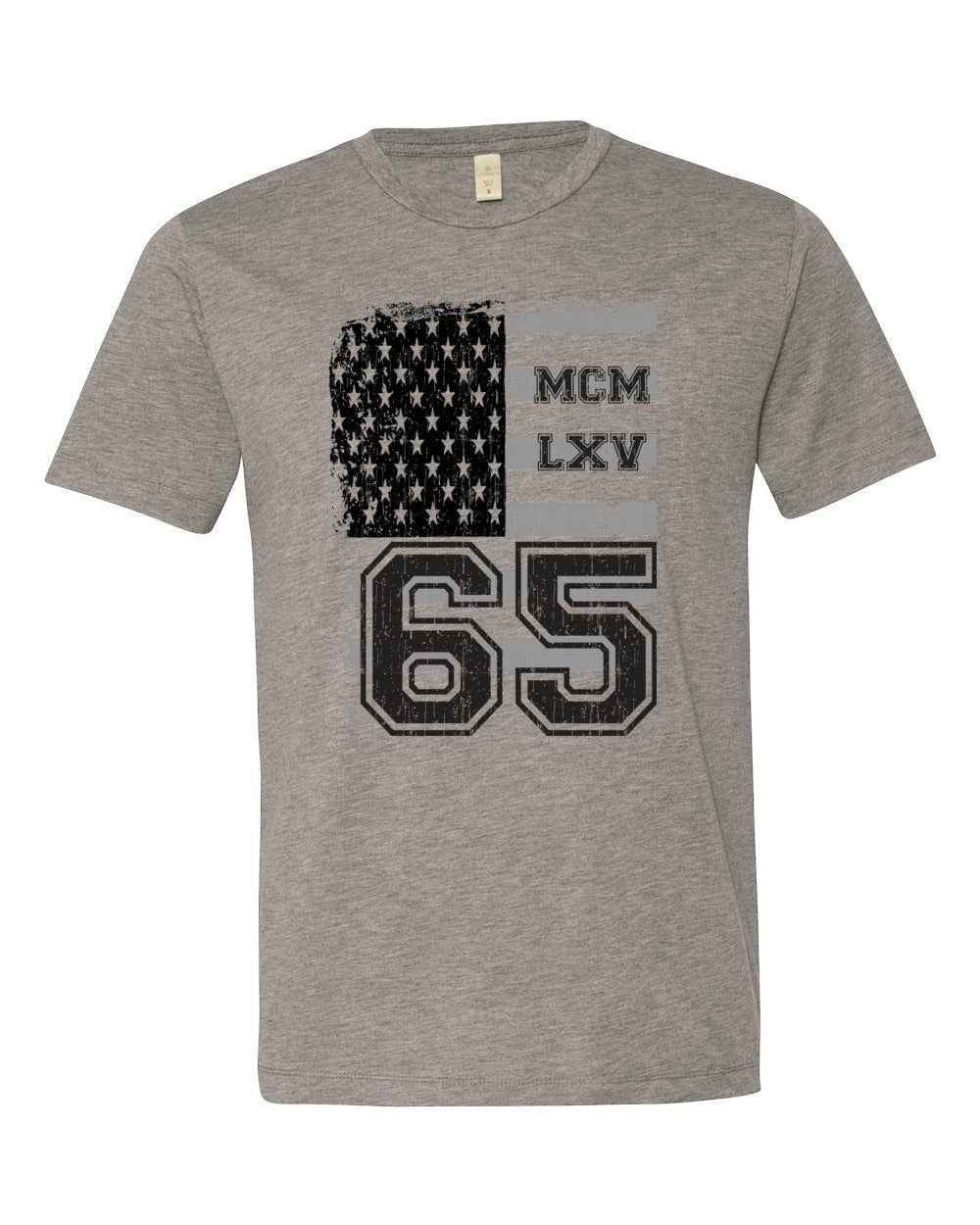 65 MCMLXV Men's Vintage USA Flag Americana Graphic T-Shirt