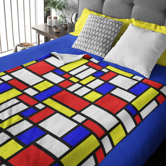 65 MCMLXV Mondrian Color Block Print Blanket - 65mcmlxv