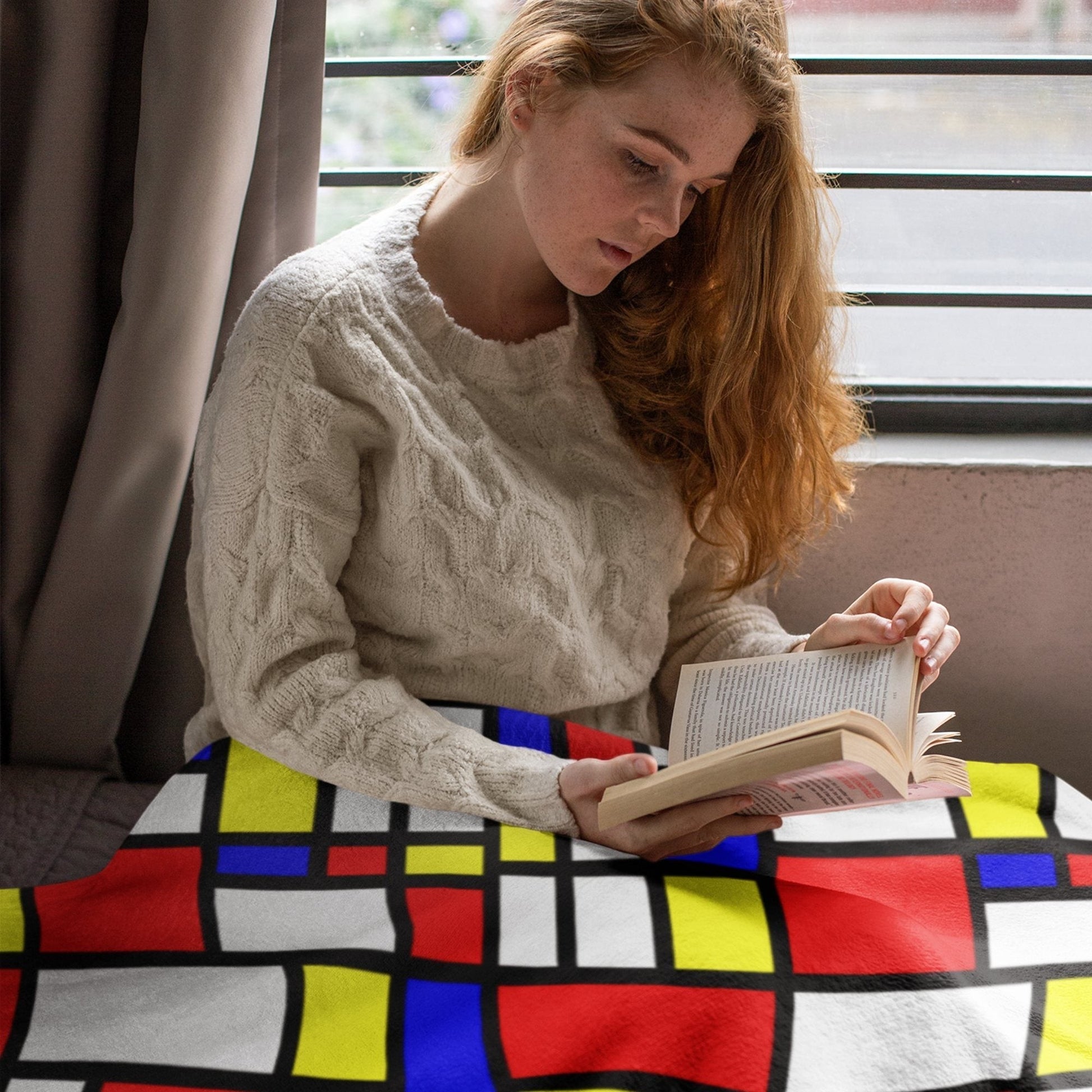 65 MCMLXV Mondrian Color Block Print Blanket - 65mcmlxv