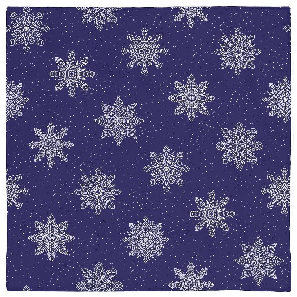 65 MCMLXV Navy Christmas Snowflakes Print Pet Bandana - 65mcmlxv
