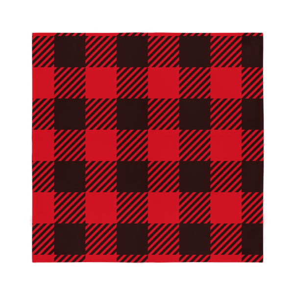 65 MCMLXV Red Buffalo Plaid Print Bandana Handkercheif Scarf - 65mcmlxv