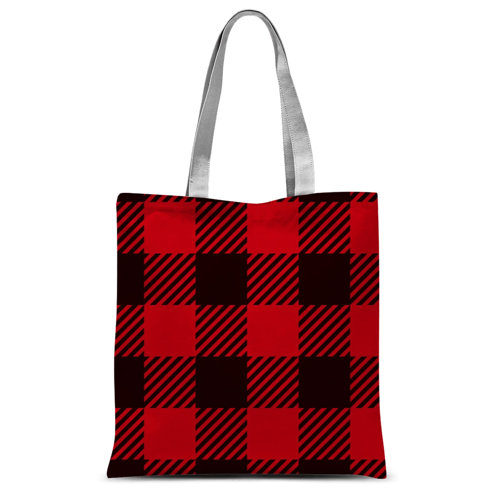 65 MCMLXV Red Buffalo Plaid Print Tote Bag - 65mcmlxv