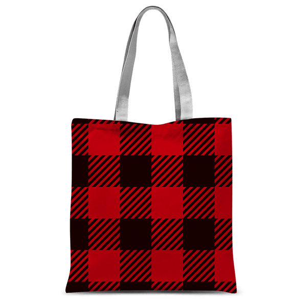 65 MCMLXV Red Buffalo Plaid Print Tote Bag - 65mcmlxv