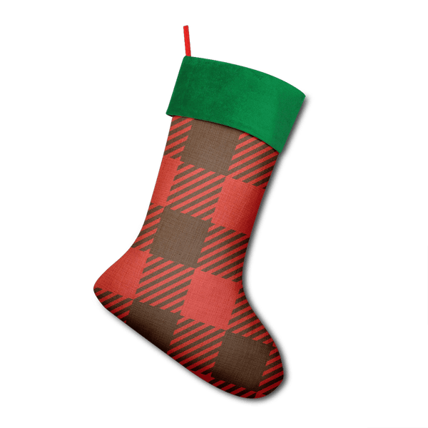 65 MCMLXV Red Buffalo Plaid Sublimation Christmas Stocking - 65mcmlxv
