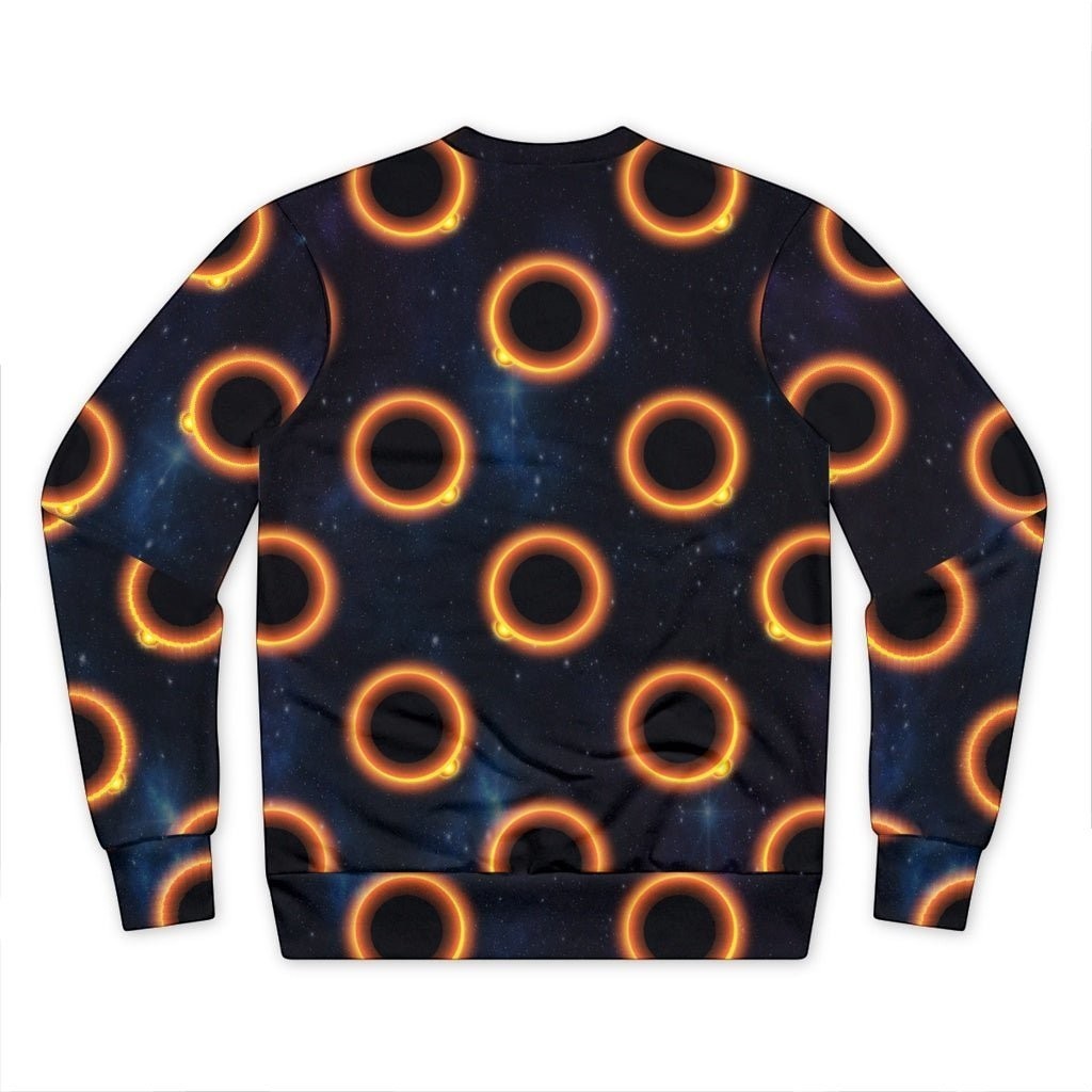 65 MCMLXV Unisex Black Solar Eclipse Polka Dot Pattern Performance Sweatshirt - 65mcmlxv